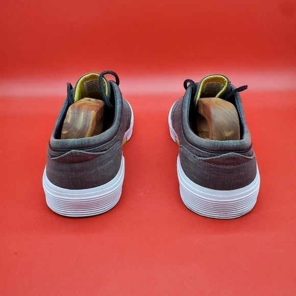 Polo Ralph Lauren Faxon Low Sneakers Men's 9D Shoes Grey Yellow - Picture 3 of 11